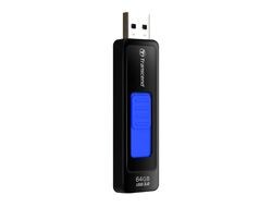 JETFLASH 760 64GB USB 3.0 CAPLESS DESIGN BLACK/BLUE  NMS NS MEM TS64GJF760