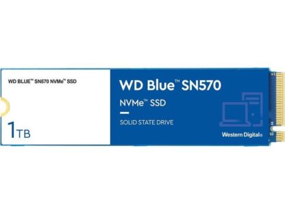 Western Digital SSD WD Blue SN570 M.2 2280 NVMe 1000 GB, Speicherkapazität total: 1000 GB, Speicherschnittstelle: PCI-Express, SSD Bauhöhe: 2.38 mm, SSD Formfaktor: M.2 2280, Anwendungsbereich SSD: Consumer WDS100T3B0C