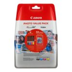 CANON CLI-551 Blister 4x6 Photo Paper PP-201 50 sheet + Cyan Magenta Yellow & black Inktanks 6508B005