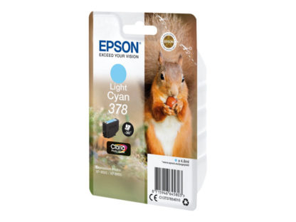 EPSON Singlepack Light Cyan 378 Squirrel Claria Photo HD Ink C13T37854010