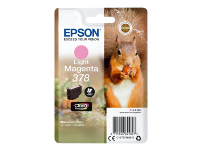 EPSON Singlepack Light Magenta 378 Squirrel Claria Photo HD Ink C13T37864010