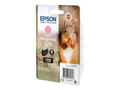 EPSON Singlepack Light Magenta 378 Squirrel Claria Photo HD Ink C13T37864010