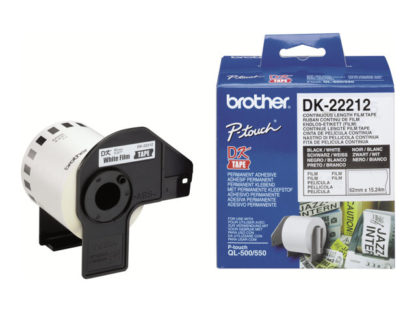 BROTHER P-Touch DK-22212 white continue length film 62mm x 15.24m DK22212