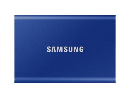 Samsung Externe SSD Portable T7 Non-Touch, 2000 GB, Indigo, Stromversorgung: Per Datenkabel, Speicherkapazität total: 2000 GB, Speicherverschlüsselung: 256-Bit-AES, Detailfarbe: Indigo, Dateisystem: exFAT (Windows & Mac OS), Schnittstellen: Type-C USB 3.1 MU-PC2T0H/WW