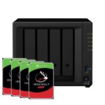 Synology NAS DiskStation DS920+ 16 TB inkl. EW201, Anzahl Laufwerkschächte: 4, Speicherkapazität: 16 TB, Arbeitsspeicher erweiterbar: Ja, Schnittstellen: RJ-45 (1000Mbps), USB 3.0, eSATA, Kensington-Schloss, RAID: Ja, Hot-Swap Unterstützung: Ja DS920+ 16TB Seagate IronWolf KIT