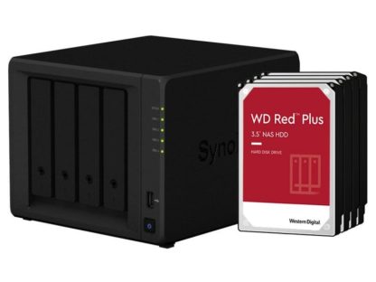 Synology NAS DiskStation DS920+ 4-bay 16 TB, Anzahl Laufwerkschächte: 4, Speicherkapazität: 16 TB, Arbeitsspeicher erweiterbar: Ja, Schnittstellen: RJ-45 (1000Mbps), USB 3.0, eSATA, Kensington-Schloss, RAID: Ja, Hot-Swap Unterstützung: Ja DS920+ 16TB WD Red