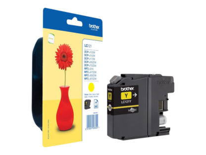 BROTHER LC121Y Ink yellow 300pages for DCP-J752DW,MFC-J470DW,-J870DW LC121Y