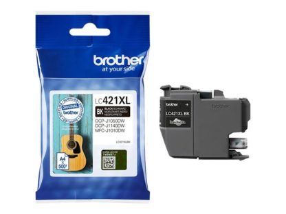 BROTHER 500-page Black ink cartridge, BROTHER 500-page high capacity Black ink cartridge for DCP-J1050DW MFC-J1010DW and DCP-J1140DW LC421XLBK