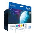 BROTHER LC-970 Ink black and color Std Capacity schw: 350 pages, Fb: 300 pages 4-pack blister LC970VALBP
