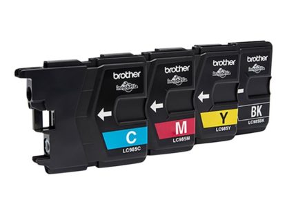 BROTHER LC-985 Ink black and color Std Capacity schw: 300 pages, Fb: 260 pages 4-pack blister LC985VALBP