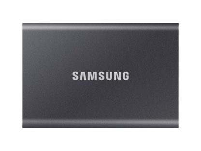 Samsung Externe SSD Portable T7 Non-Touch, 1000 GB, Titanium, Stromversorgung: Per Datenkabel, Speicherkapazität total: 1000 GB, Speicherverschlüsselung: 256-Bit-AES, Detailfarbe: Titanium, Dateisystem: exFAT (Windows & Mac OS), Schnittstellen: Type-C USB MU-PC1T0T/WW