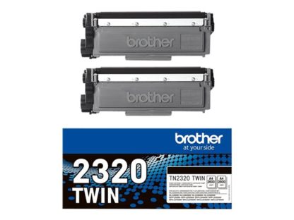BROTHER TN2320 TWIN-pack black toners, BROTHER TN2320 TWIN-pack black toners BK 2600pages/cartridge TN2320TWIN