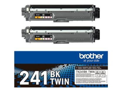BROTHER TN241BK TWIN-pack black toners, BROTHER TN241BK TWIN-pack black toners BK 2500pages/cartridge TN241BKTWIN