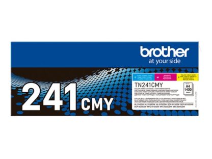 BROTHER rainbow pack multi pack toners, BROTHER TN241C/M/Y rainbow pack multi pack toners C/M/Y 1400pages/cartridge TN241CMY