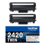BROTHER TN2420 TWIN-pack black toners, BROTHER TN2420 TWIN-pack black toners BK 3000pages/cartridge TN2420TWIN