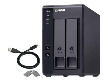 QNAP TR-002 2 Bay USB Type-C, QNAP TR-002 2 Bay USB Type-C Direct Attached Storage with Hardware RAID TR-002