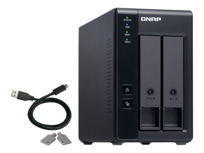 QNAP TR-002 2 Bay USB Type-C, QNAP TR-002 2 Bay USB Type-C Direct Attached Storage with Hardware RAID TR-002