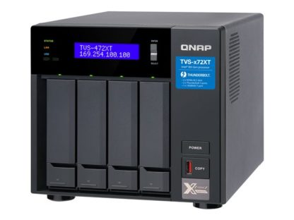 QNAP TVS-472XT-I3-4G 4-Bay NAS i3-8100T, QNAP TVS-472XT-I3-4G, 4-Bay, NAS, Intel Core i3-8100T 4core 3.1GHz, 4GB, 4x2.5 inch/3.5 inch, SATA HDD/SSD + 2xM.2 PCIe SSD,2xGb TVS-472XT-I3-4G