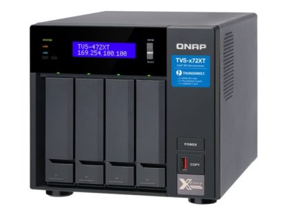 QNAP TVS-472XT-i5-4G 4-Bay NAS i5-8400T, QNAP TVS-472XT-i5-4G, 4-Bay, NAS, i5-8400T, 4GB DDR4 RAM, 4x3.5inch SATA, 2xM.2 PCIe Gen3 slots TVS-472XT-I5-4G
