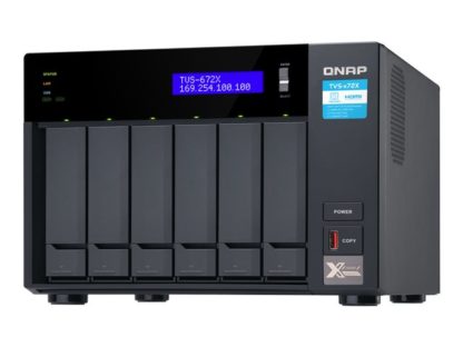 QNAP TVS-672X-i5-8G 6-Bay NAS i5-8400T, QNAP TVS-672X-i5-8G, 6-Bay, NAS, i5-8400T, 8GB DDR4 RAM, 6x3.5inch SATA, 2xM.2 PCIe Gen3 slots TVS-672X-I5-8G