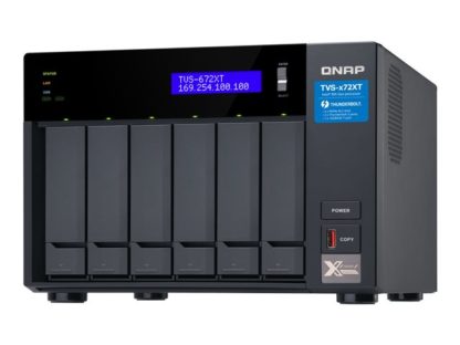 QNAP TVS-672XT-i5-8G 6 Bay NAS i5-8400T, QNAP TVS-672XT-i5-8G, 6 Bay, NAS, i5-8400T, 8GB DDR4 RAM, 6x3.5inch SATA, 2xM.2 PCIe Gen3 slots TVS-672XT-I5-8G