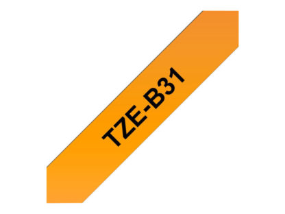 BROTHER P-Touch TZE-B31 black on neon orange 12mm TZEB31