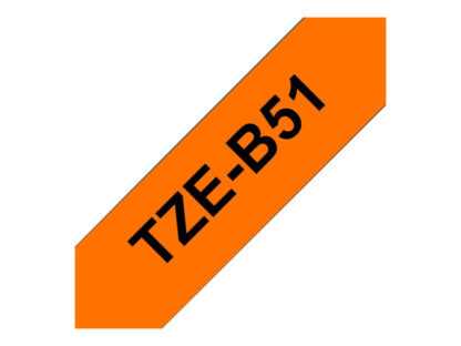 BROTHER P-Touch TZE-B51 black on neon orange 24mm TZEB51