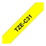 BROTHER P-Touch TZE-C31 black on neon yellow 12mm TZEC31