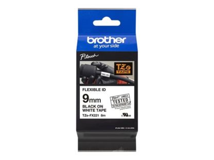 BROTHER P-Touch TZE-FX221 black on white 9mm TZEFX221