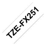 BROTHER P-Touch TZE-FX251 black on white 24mm TZEFX251