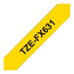 BROTHER P-Touch TZE-FX631 black on yellow 12mm TZEFX631
