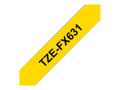 BROTHER P-Touch TZE-FX631 black on yellow 12mm TZEFX631