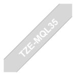 BROTHER TZEMQL3 Ribbon 12mm lightgrey matte/white TZEMQL35
