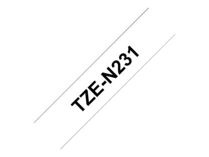 BROTHER P-Touch TZE-N231 black on white 12mm pcs. TZEN231