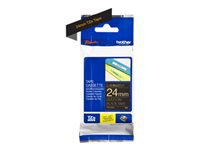 BROTHER P-Touch 24mm black/gold ribbon tape TZER354