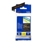 BROTHER P-Touch 24mm black/gold ribbon tape TZER354