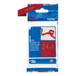 BROTHER P-Touch 24mm wind red/gold ribbon tape TZERW54