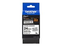 BROTHER P-Touch TZE-S251 black on white 24mm strong adhesive TZES251