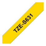 BROTHER P-Touch TZE-S631 black on yellow 12mm strong adhesive TZES631