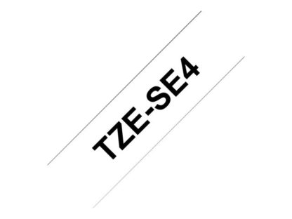 BROTHER P-Touch TZE-SE4 black on security white textile 18 TZESE4