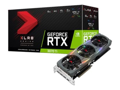 PNY GeForce RTX 3070 Ti 8GB GDDR6, PNY GeForce RTX 3070 Ti, 8GB, GDDR6, XLR8 Gaming UPRISING EPIC-X RGB, Triple Fan, Graphics Card, 3xDP HDMI VCG3070T8TFXMPB