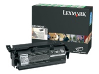 LEXMARK X651 X652 X654 X656 X658 toner cartridge black high capacity 25.000 pages 1-pack return program X651H04E