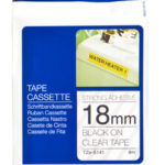 TZE-S141 SPECIAL TAPE 18MM BLACK ON CLEAR STRONG ADHESIVE  MSD NS SUPL TZES141