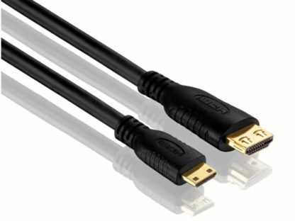 PureLink Kabel Mini-HDMI (HDMI-C) - HDMI, 1.5 m, Kabeltyp: Anschlusskabel, Videoanschluss Seite A: Mini-HDMI (HDMI-C), Videoanschluss Seite B: HDMI, Detailfarbe: Schwarz, Kabellänge: 1.5 m PI1200-015